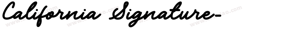 California Signature字体转换